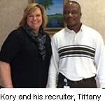 Kory and his recruiter, Tiffany