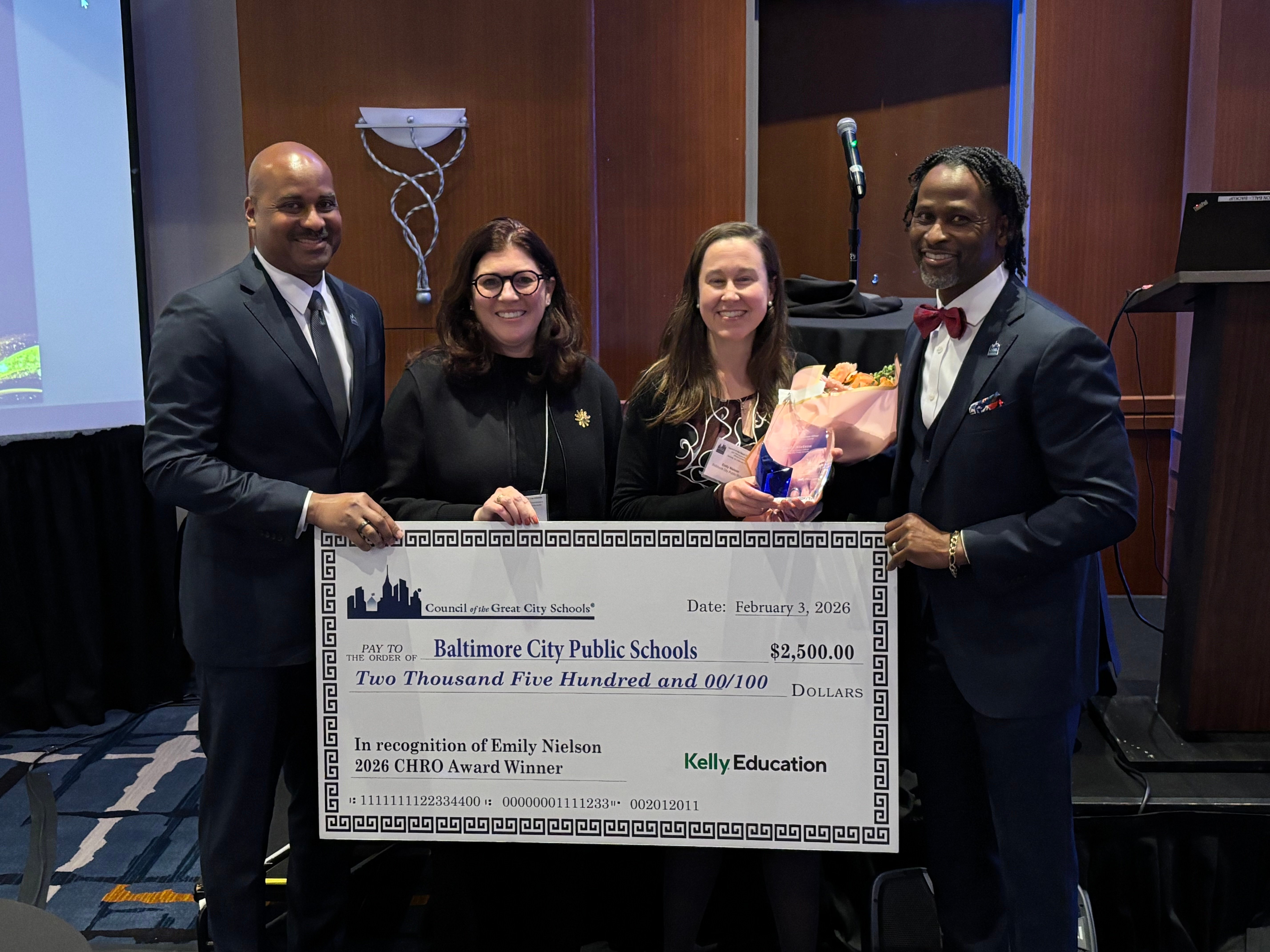 Baltimore City Public Schools Chief Human Capital Officer Emily L. Nielson Receives Distinguished Service Award