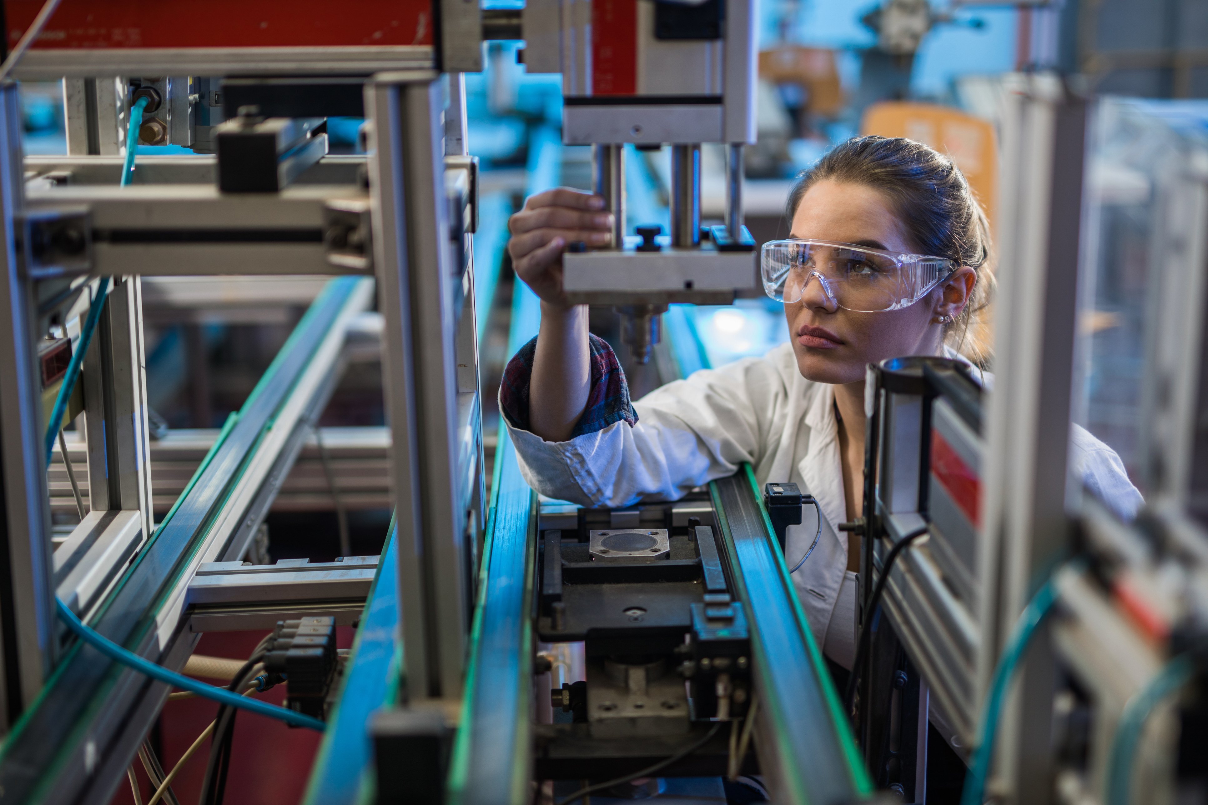 an engineer working on the project